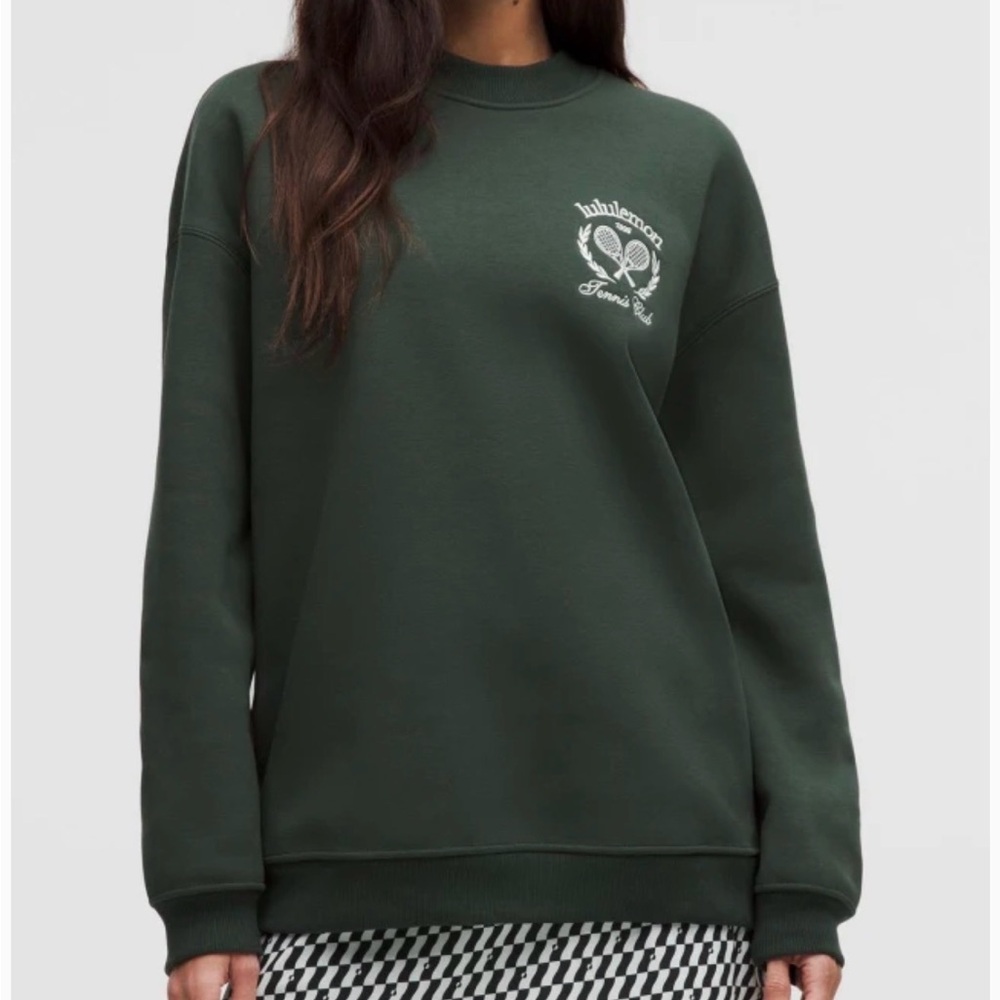 lululemon Women's Dark Green Crewneck Sweatshirt